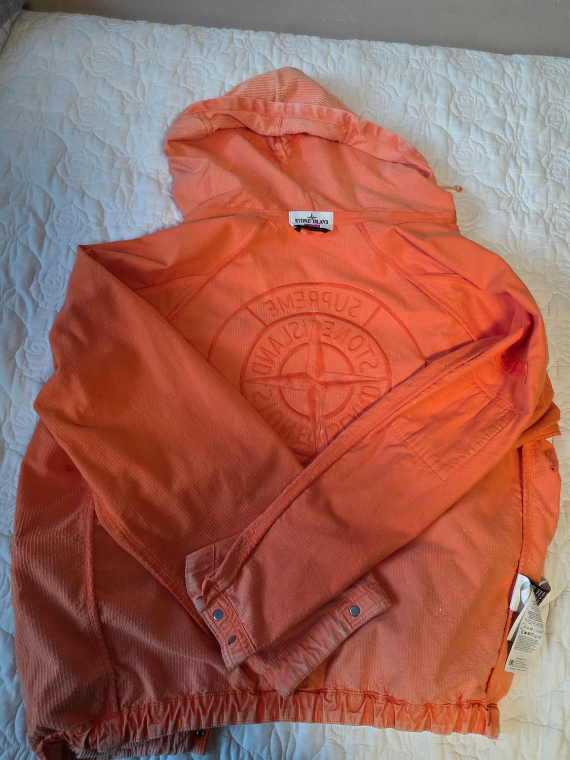 스톤아일랜드X슈프림 코듀로이 자켓 오렌지 L 상품이미지3