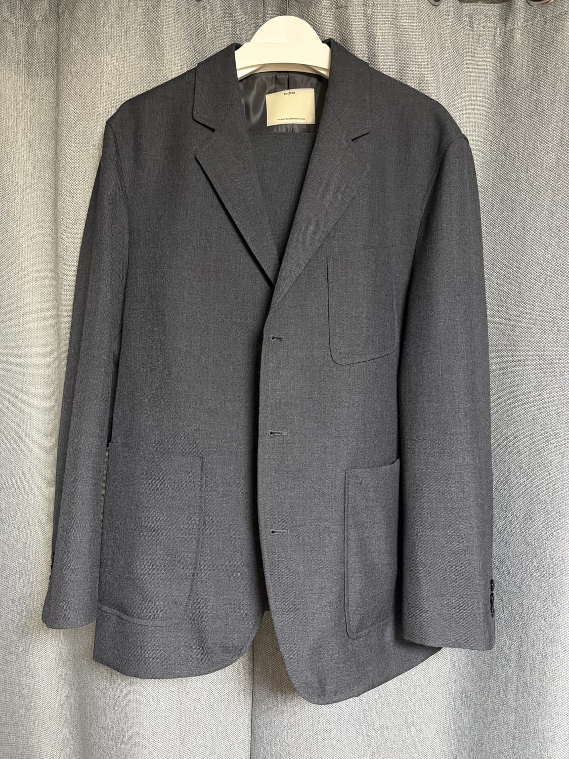 포터리 울 스포츠 셋업 다크그레이 3사이즈 셋업 상품이미지1