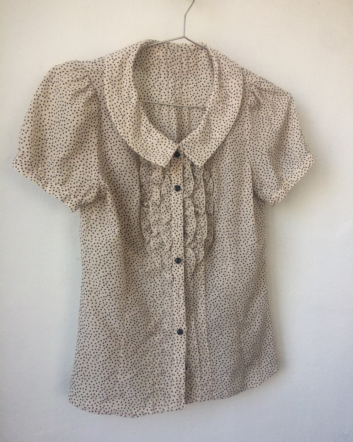 Dot pattern frill blouse 상품이미지3
