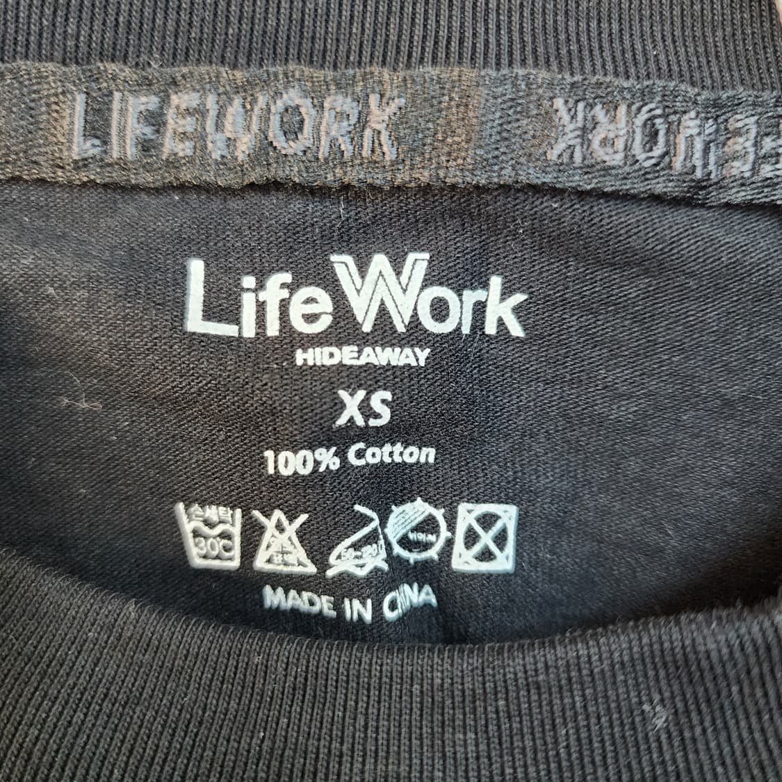 라이프워크 반팔 티셔츠 블랙 상품이미지5