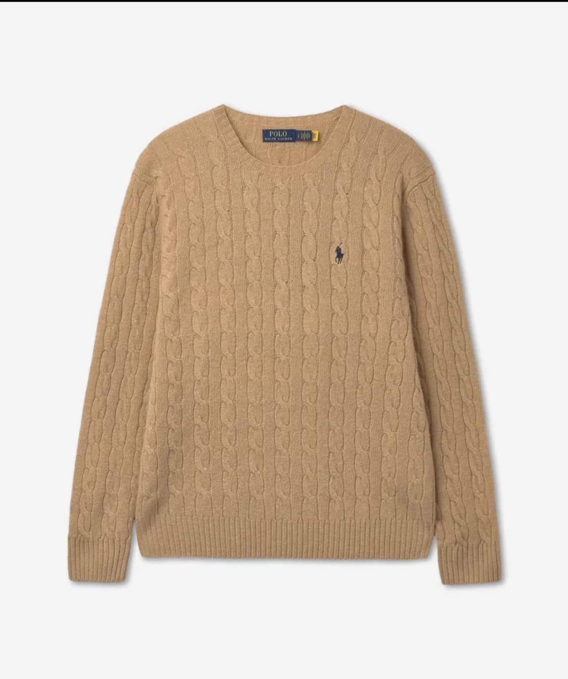폴로 랄프 로렌 케이블 니트 울 캐시미어 스웨터 브라운 m 상품이미지1