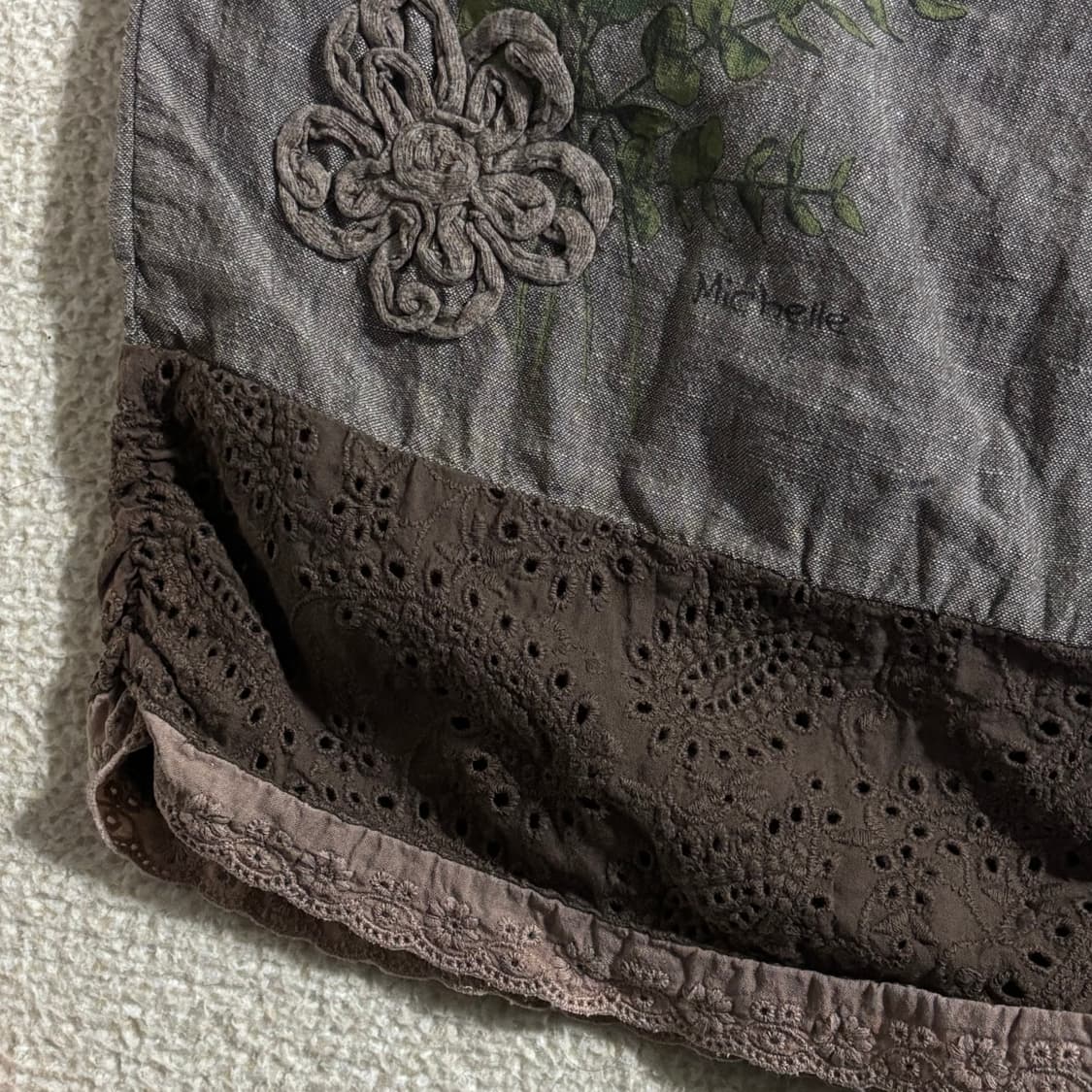 빈티지 모리걸 플로랄 페어리 5부 팬츠 상품이미지4