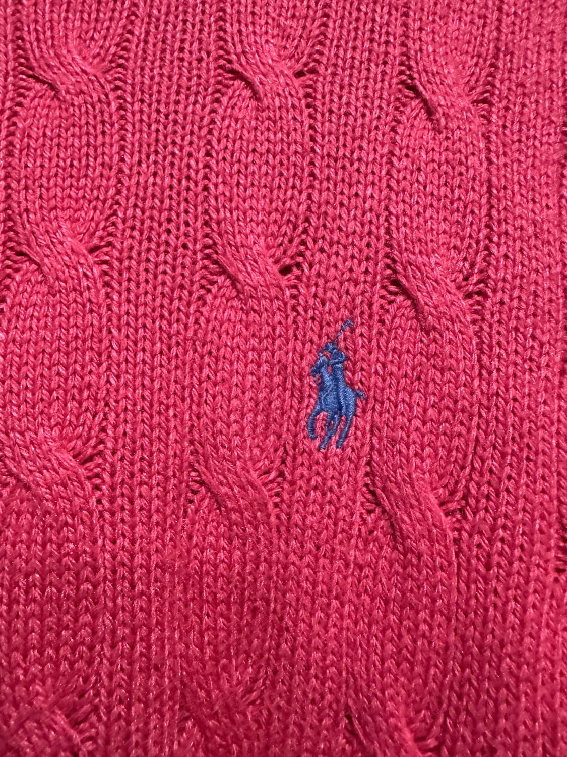 폴로 꽈베기니트 핑크 S 상품이미지3