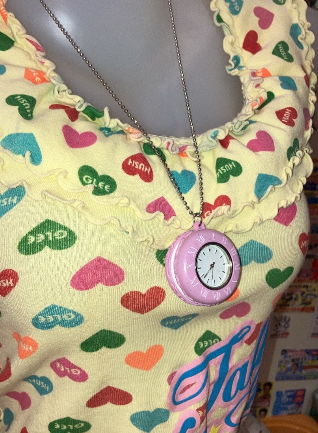 jpn 핑크 마카롱 시계 목걸이 상품이미지4