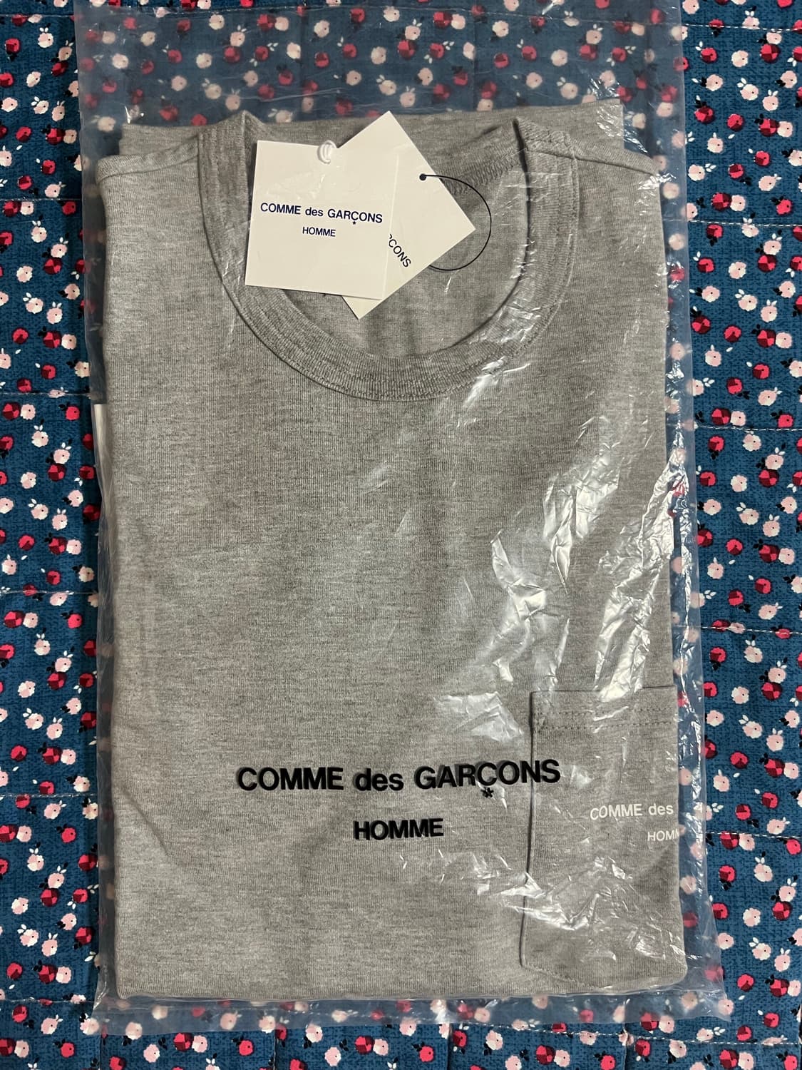 [M]꼼데가르송 옴므 롱슬리브 멜란지그레이 새상품 상품이미지1