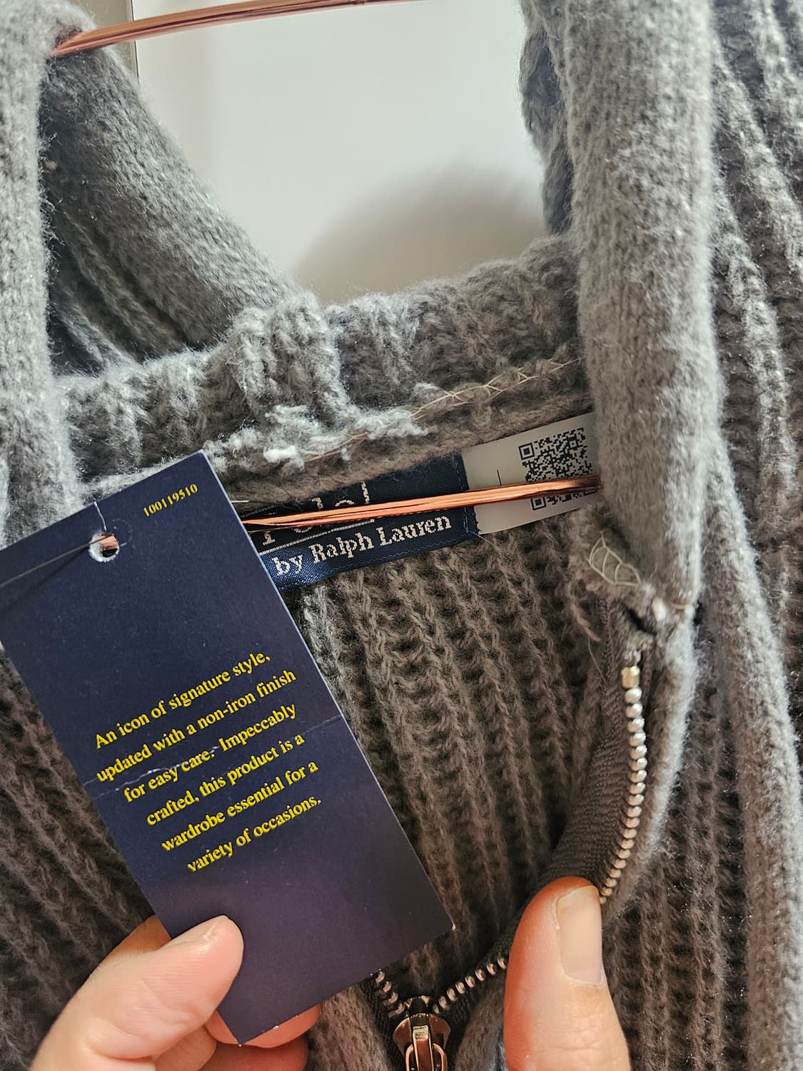 폴로 크롭 니트집업 상품이미지3