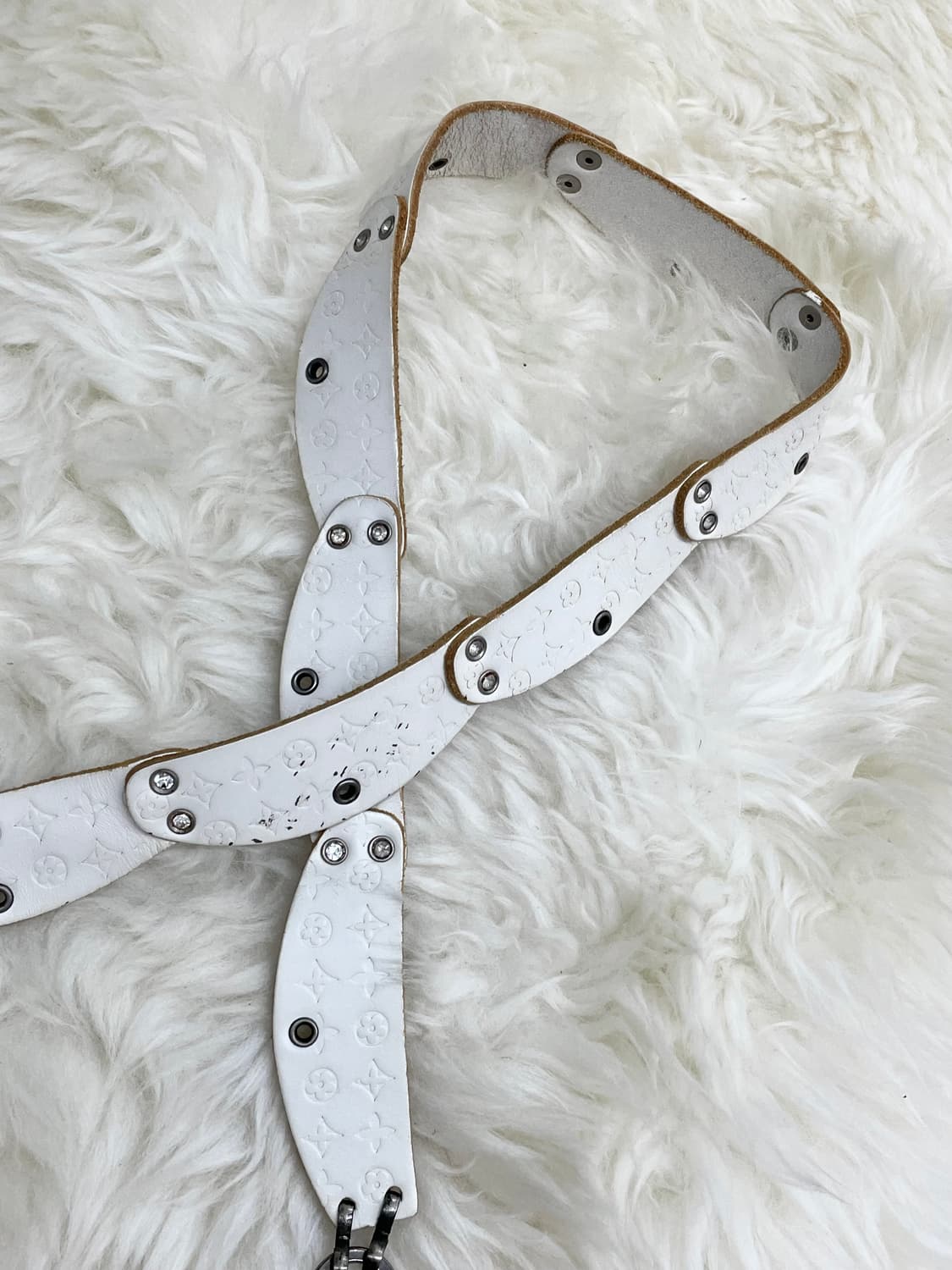 리얼레더 화이트페어리 체인 벨트 상품이미지5