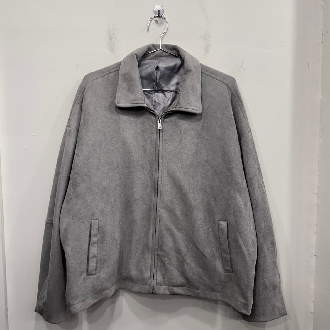 아이러니포르노 루즈핏 스웨이드 미니멀 자켓 상품이미지2