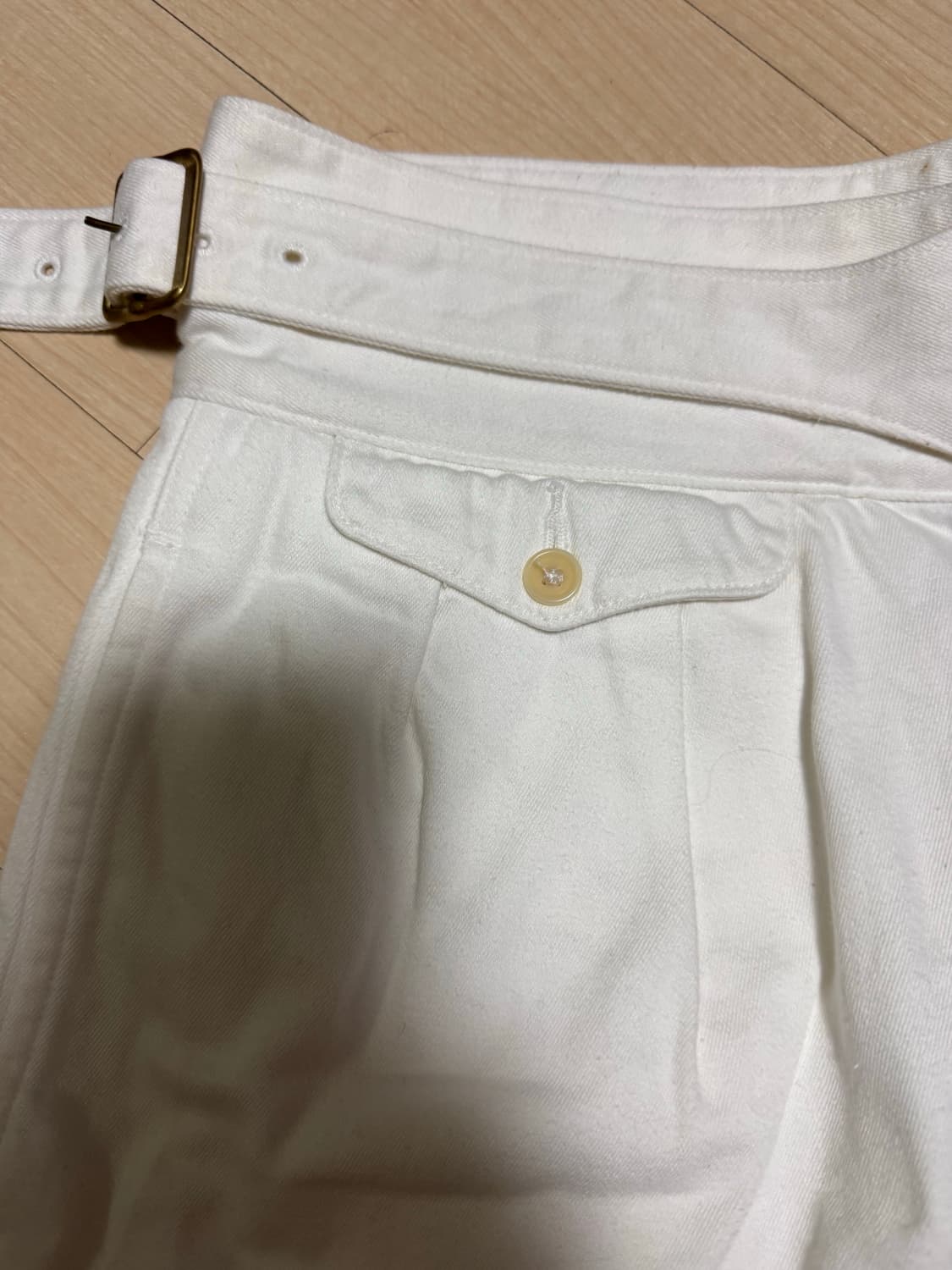 나이젤카본화이트 핀턱 팬츠 36사이즈 상품이미지4