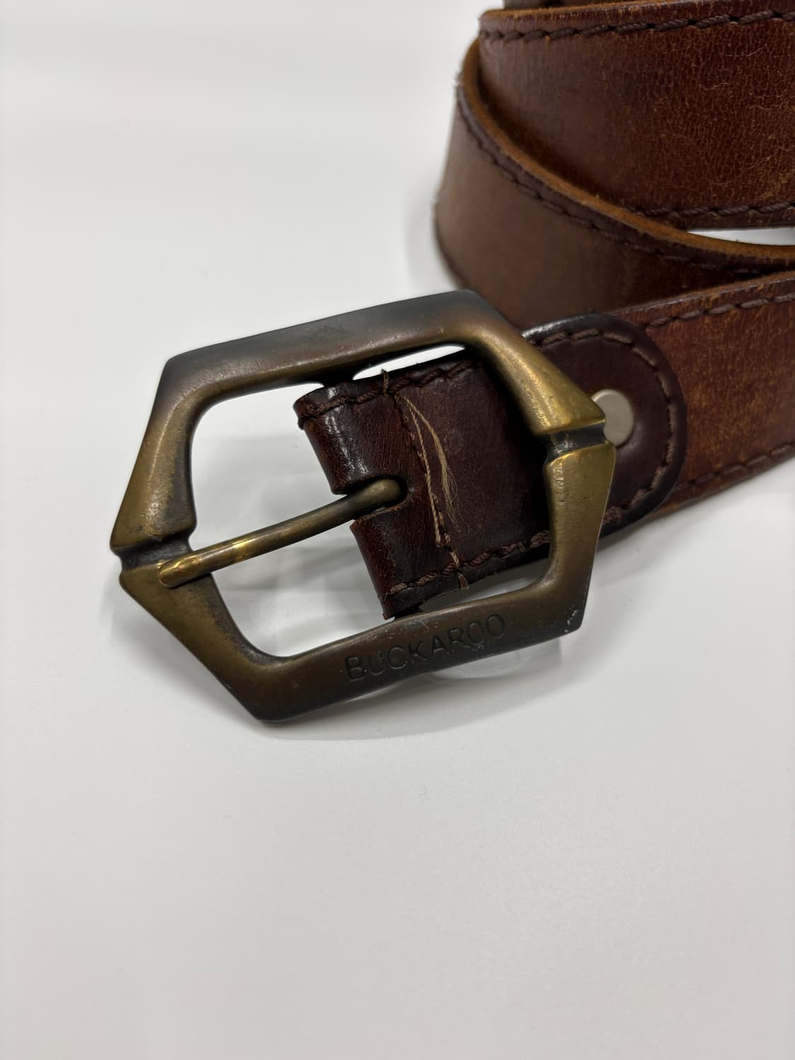 빈티지 버카루 웨스턴 브라운 레더 벨트 Vintage Buckaroo 상품이미지2