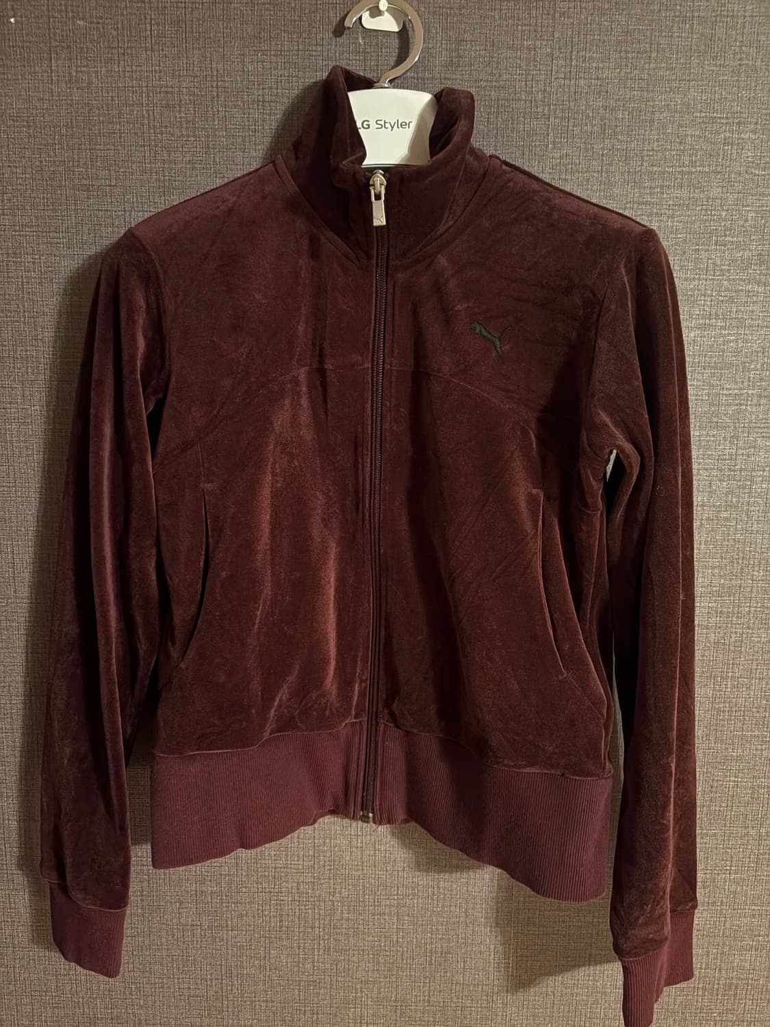 푸마 벨벳 트랙 자켓 M 버건디 상품이미지1