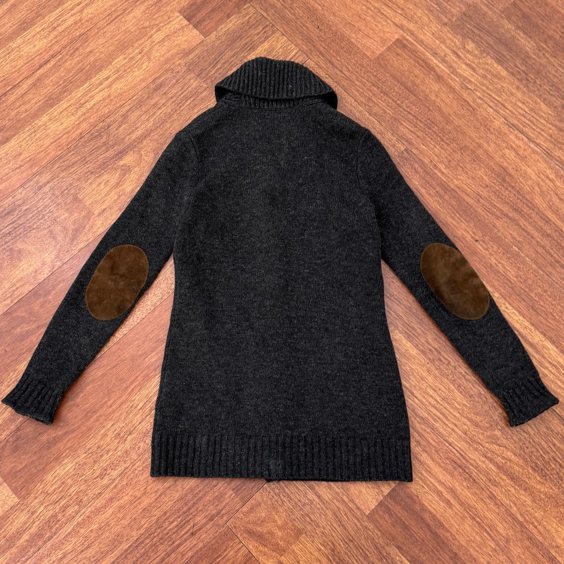 여성용 S 폴로 랄프로렌 럭비 차콜 패치 숄카라 니트 가디건  상품이미지2