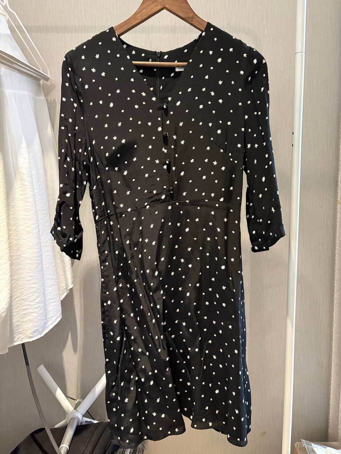 소매 7부 미디원피스 상품이미지1