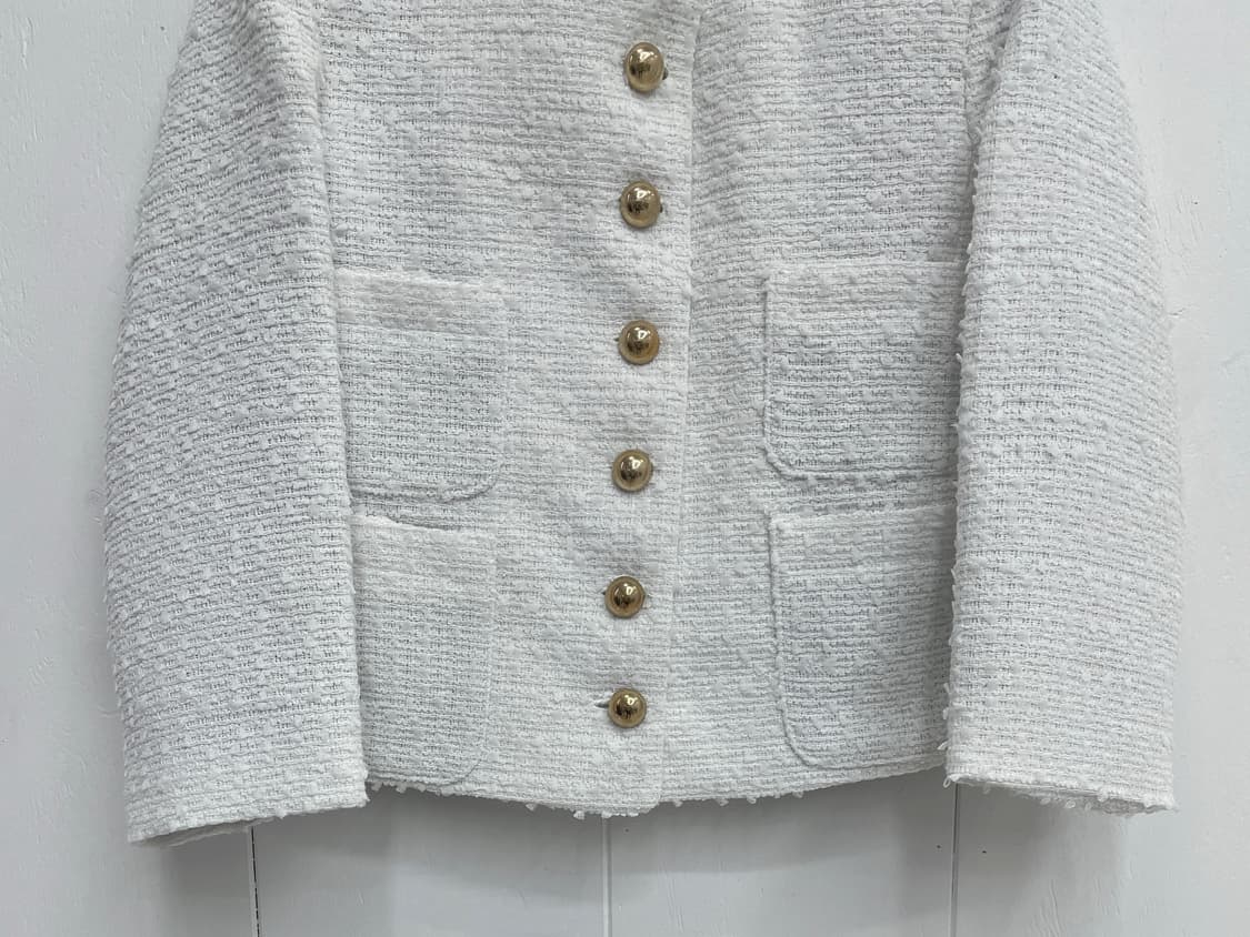 스타일난다(STYLENANDA) 노칼라 트위드 자켓 상품이미지5