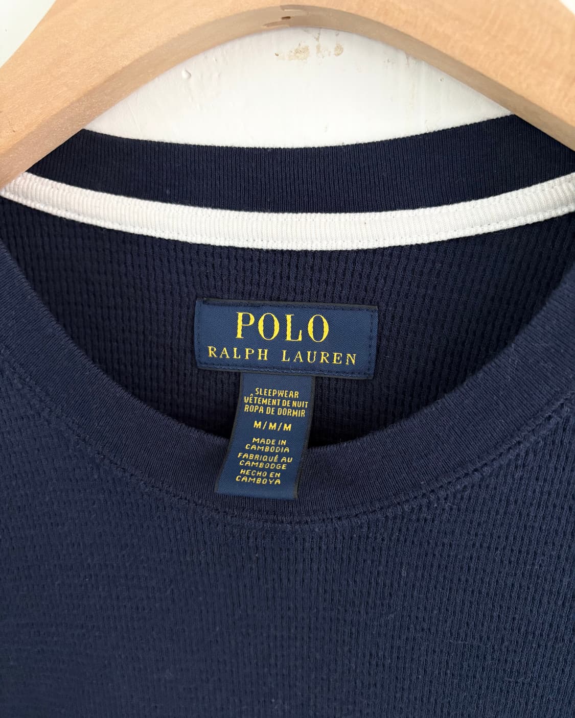 Polo 폴로 랄프로렌 신형 네이비컬러 와플 티셔츠 상품이미지5