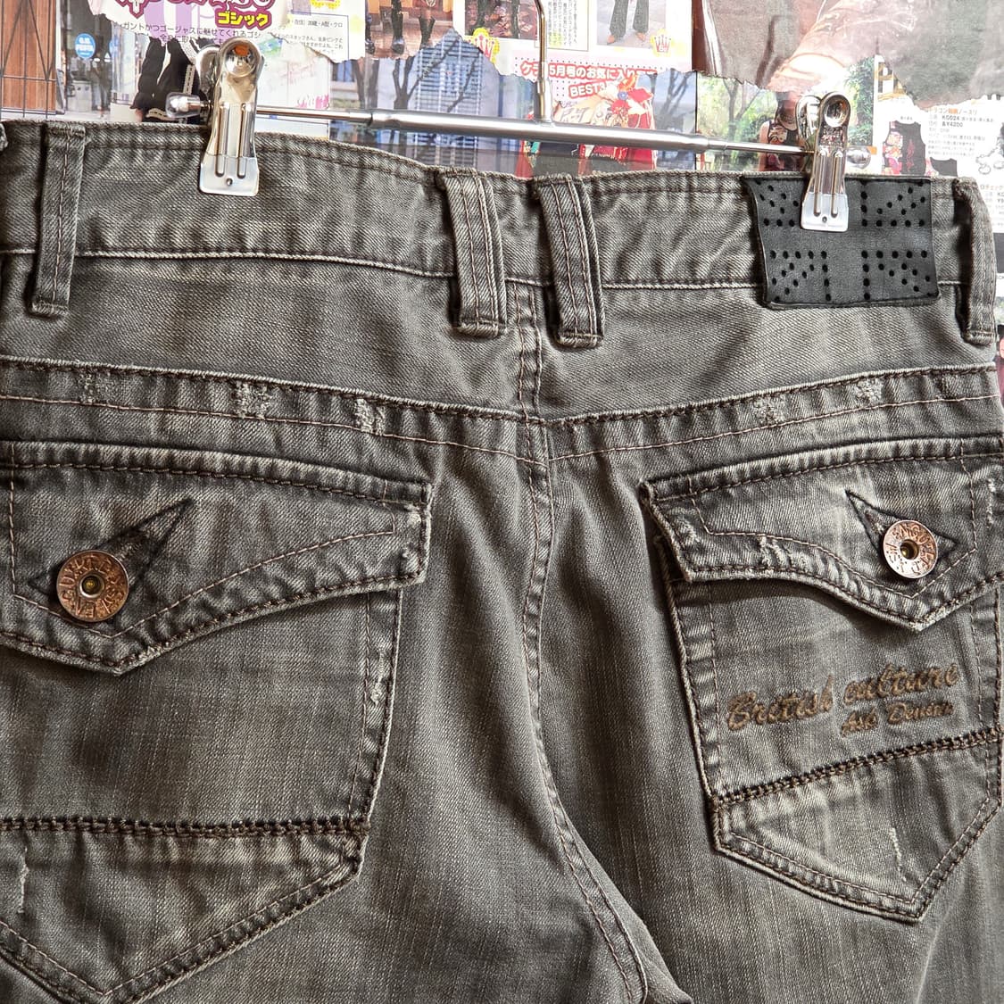 에스크 빈티지 그레이 워싱 스트레이트 팬츠 상품이미지3