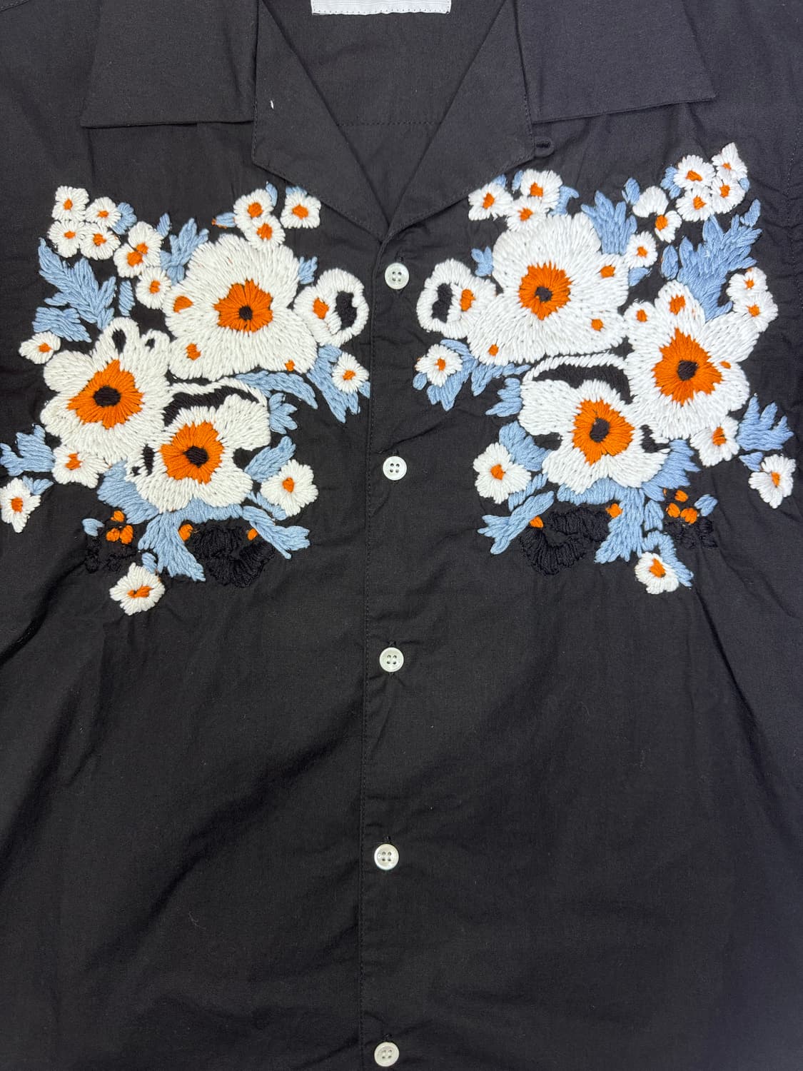 NOMA t.d. 플라워 자수 반팔 셔츠 2 상품이미지4