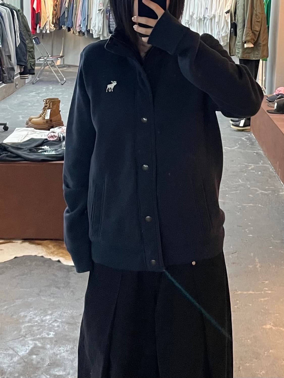 아베크롬비 버튼 네이비 가디건 스웻셔츠 H1662 상품이미지1