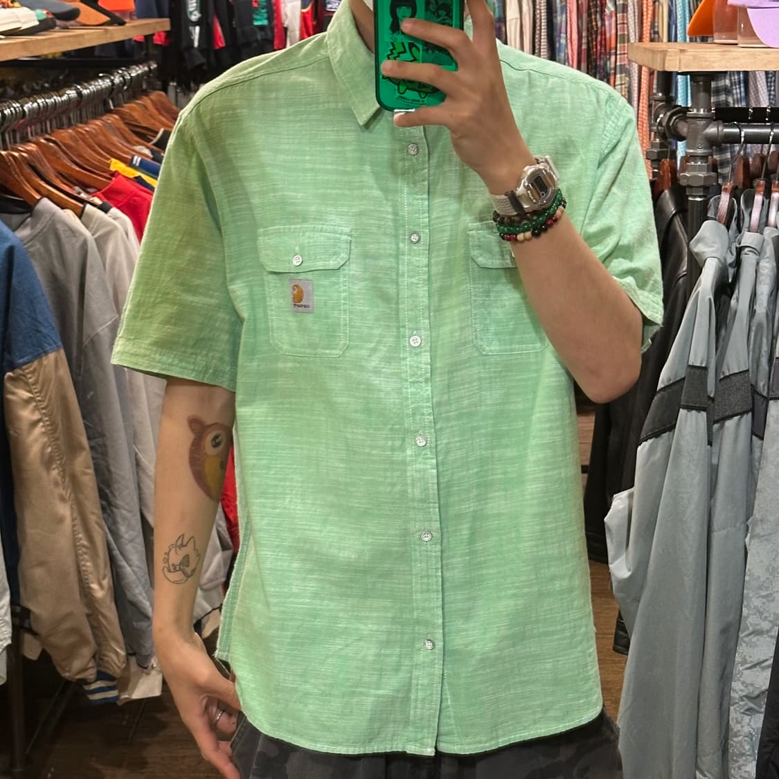 [HI] 칼하트 반팔셔츠 그린 상품이미지1