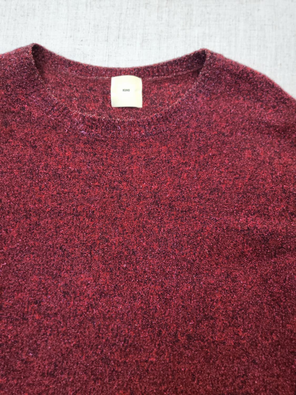 KUHO 버건디 니트 탑 s 상품이미지2