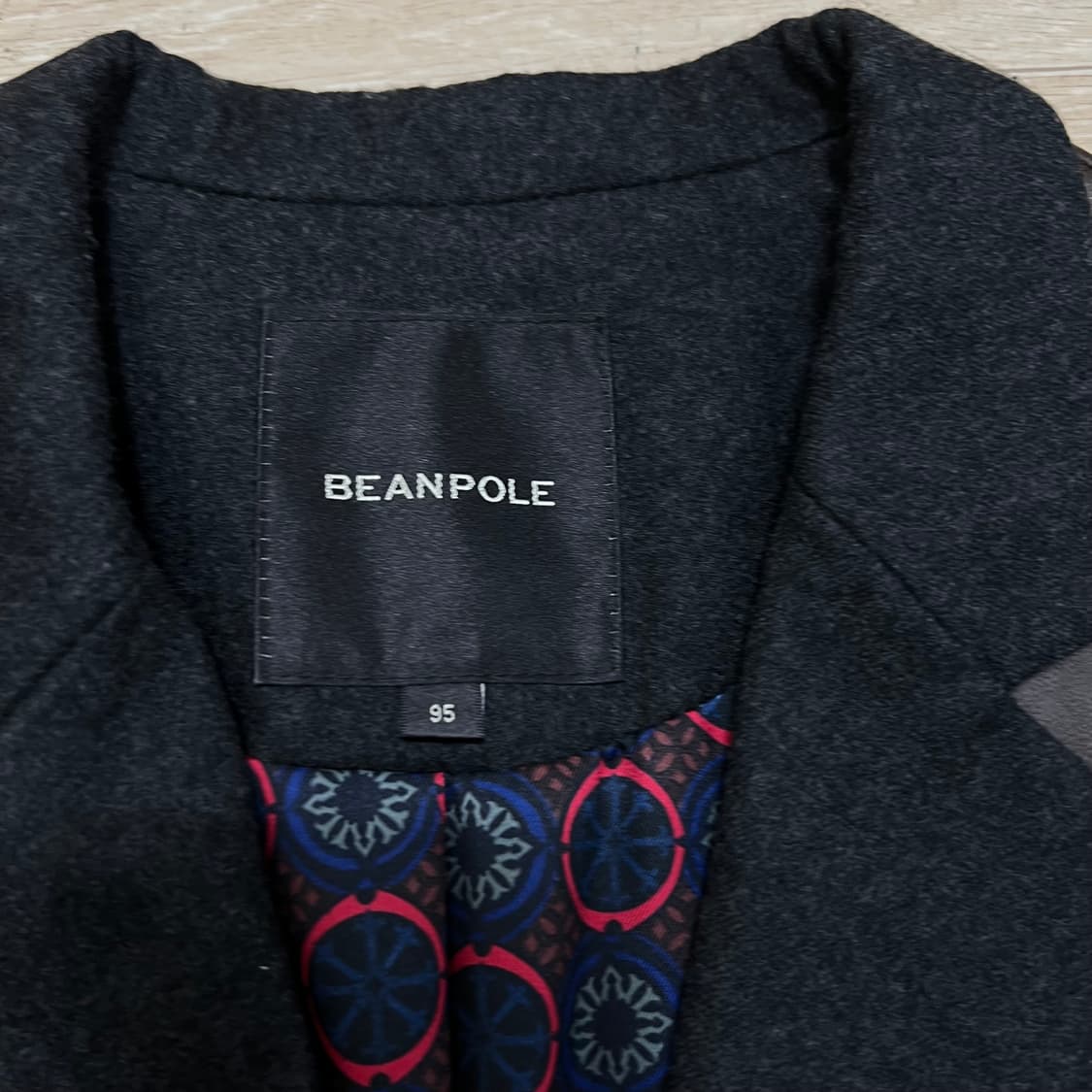 빈폴 여성 클래식 배색 램스킨 싱글 양가죽 블레이저 [브라운] M/95 상품이미지4