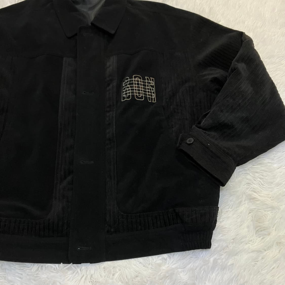 빈티지 블랙 벨벳 블루종 844 y2k 스트릿 모리 갸루 일본빈티지 상품이미지6