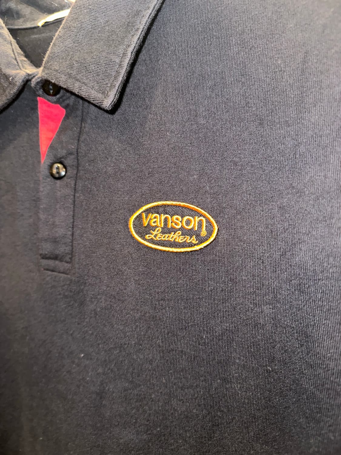 Vanson cotton speedways detail collar T 상품이미지6