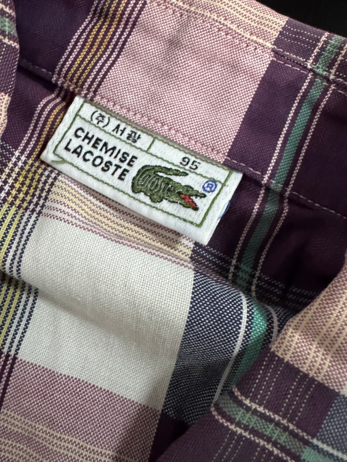 라코스테 올드스쿨 레트로 체크 집업 자켓 95 상품이미지3