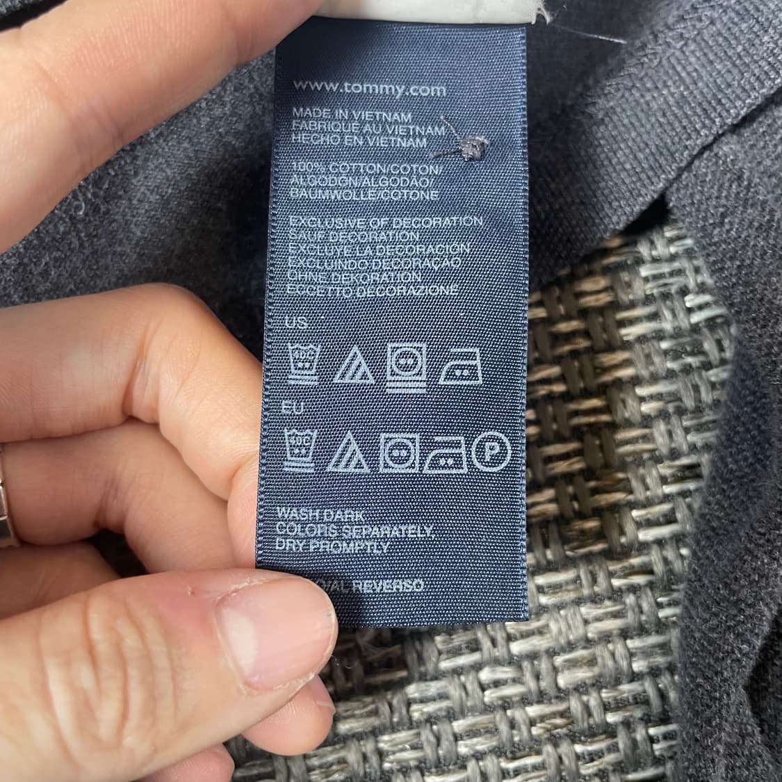 타미힐피거 미니로고 코튼 다크그레이 PK 롱슬리브 M 상품이미지5