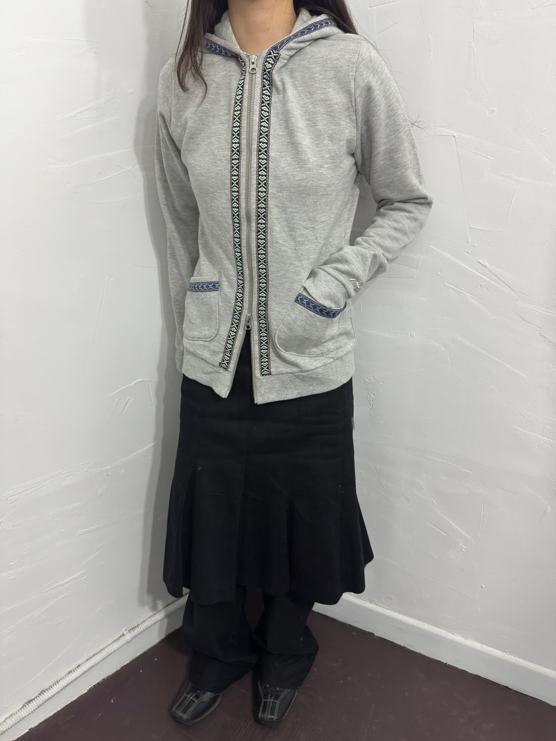 rusty design hood twoway zipup 상품이미지4