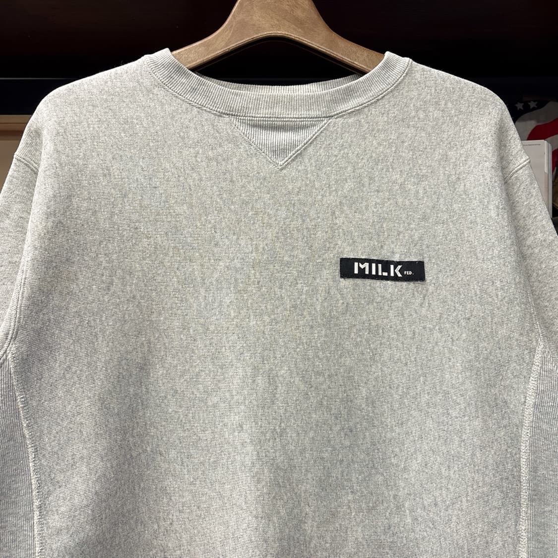 챔피온X밀크페드 리버스위브 로고패치 헤비코튼 스웻셔츠 N1236 상품이미지3