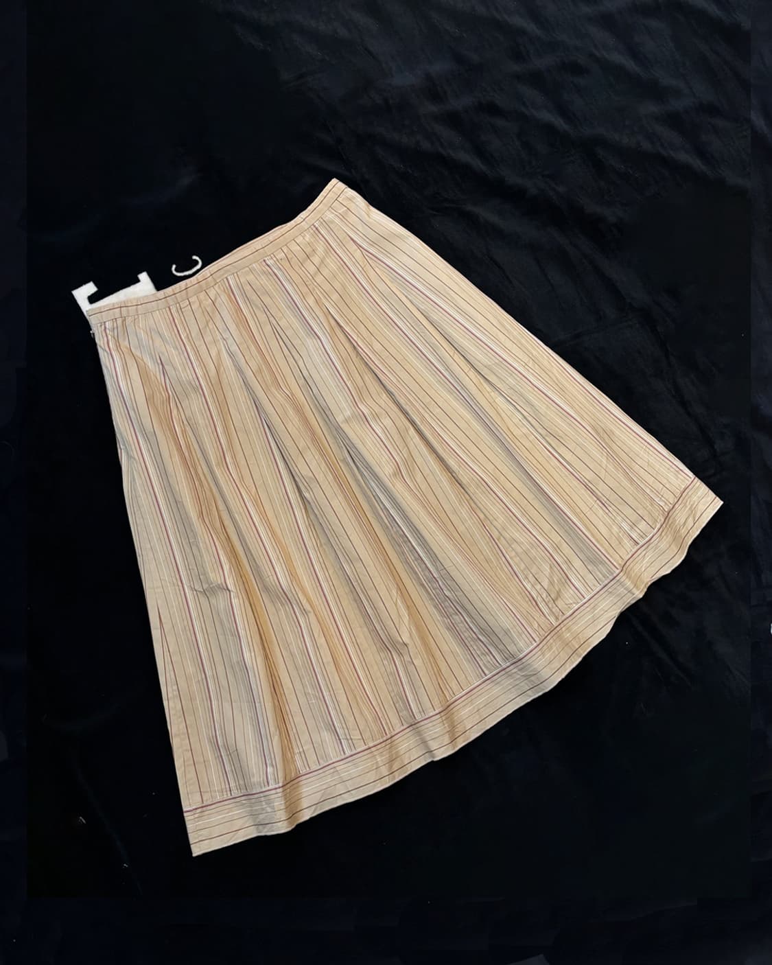 일본빈티지 플리츠 미디 스커트 상품이미지2