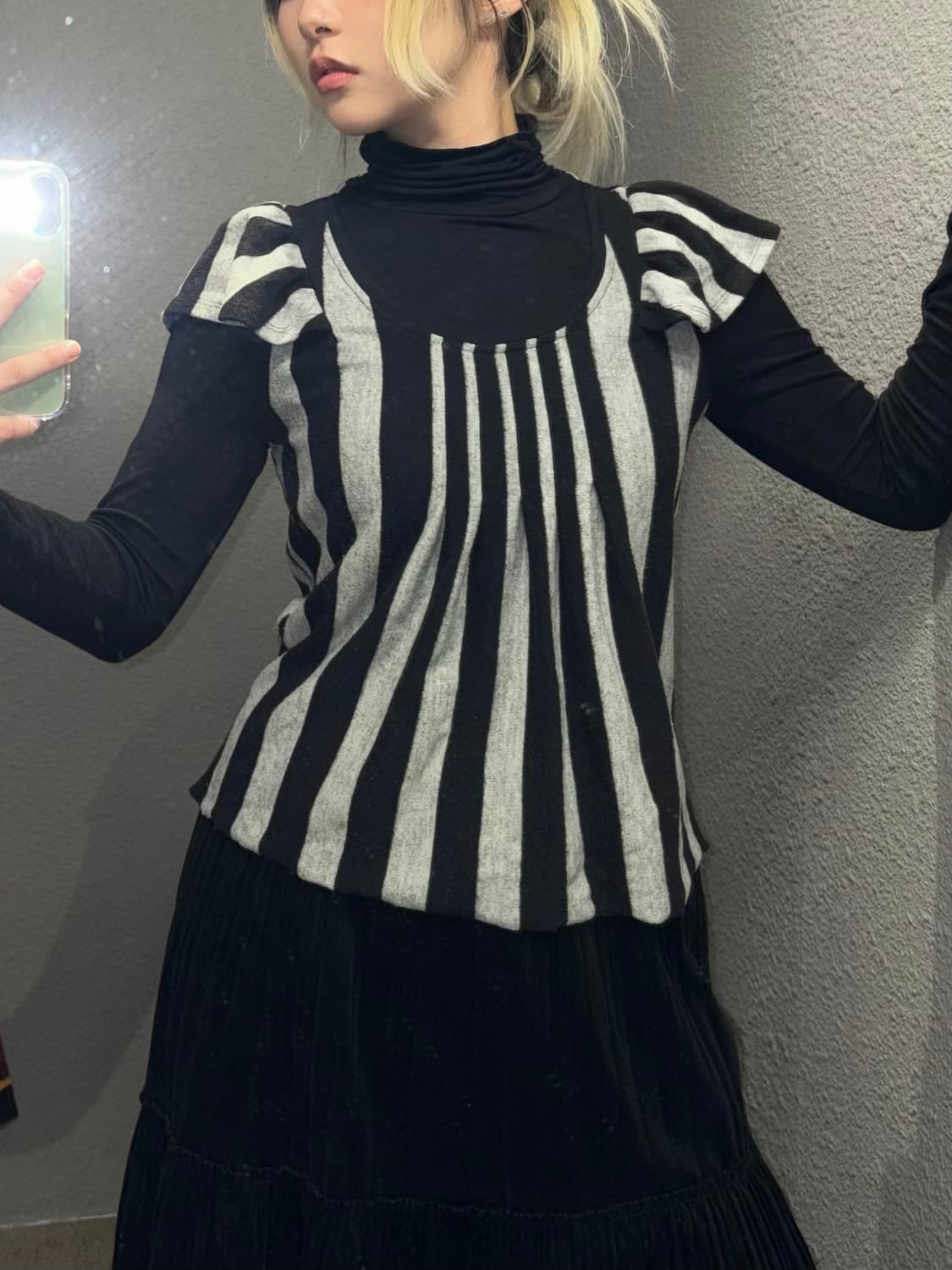 빈티지 스트라이프 레이어드 탑 상품이미지2