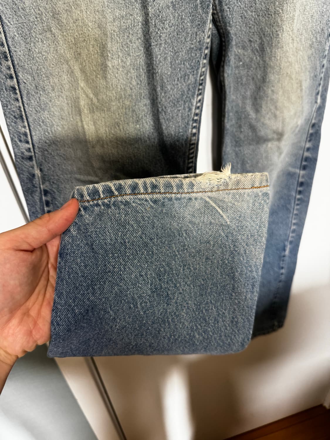 리바이스 오렌지텝 505 90‘s 34/34 청바지 데님 연청 상품이미지3