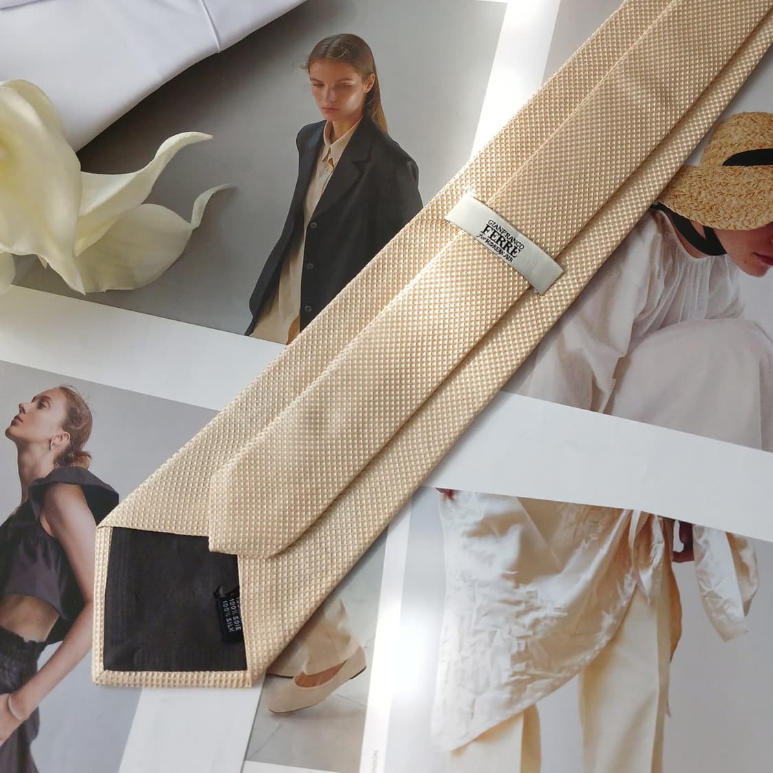 지안프랑코 페레 실크 텍스처드 넥타이 9.2cm A+등급 A18899
 상품이미지4