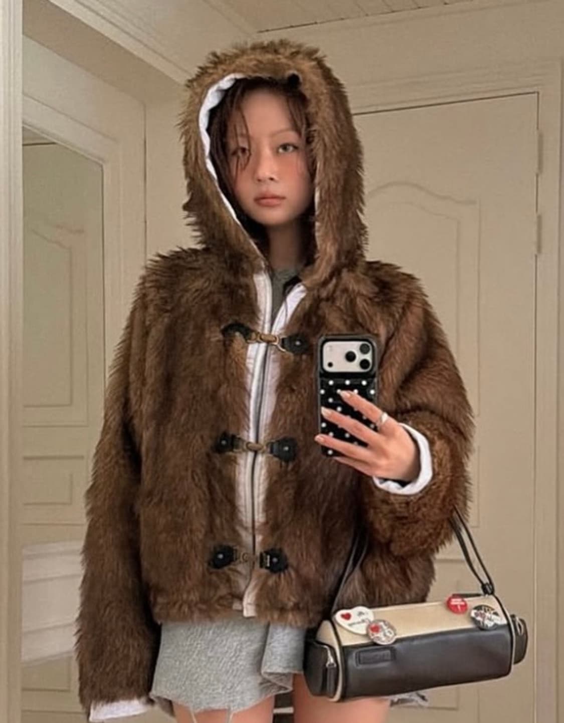 글로니 glowny 무어 리버시블 퍼자켓 상품이미지1