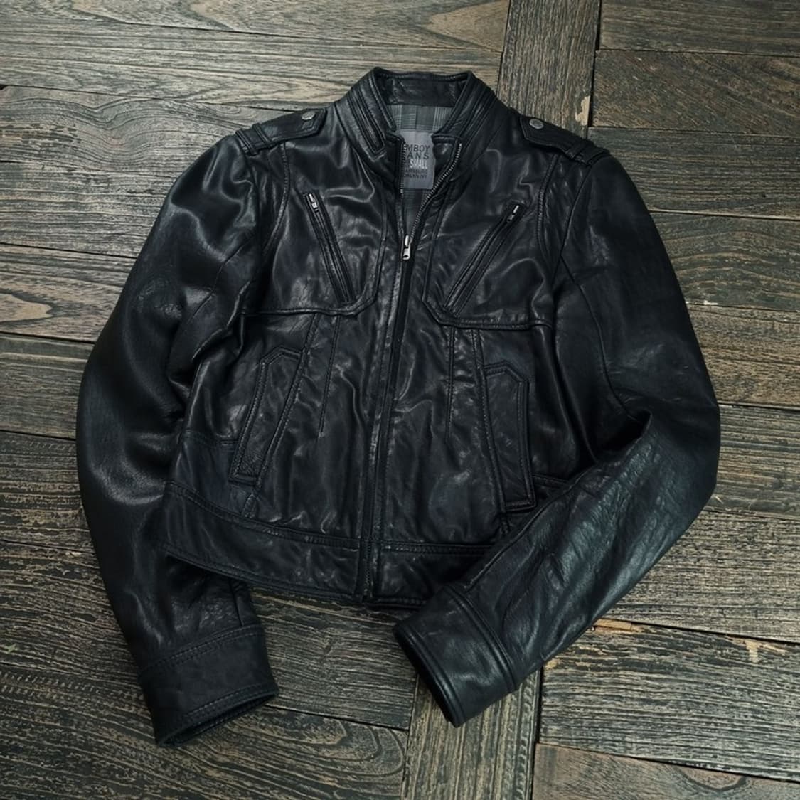 [톰보이] 리얼 램스킨 고틱 펑크 집업 양가죽 자켓 블랙 M18818 상품이미지1