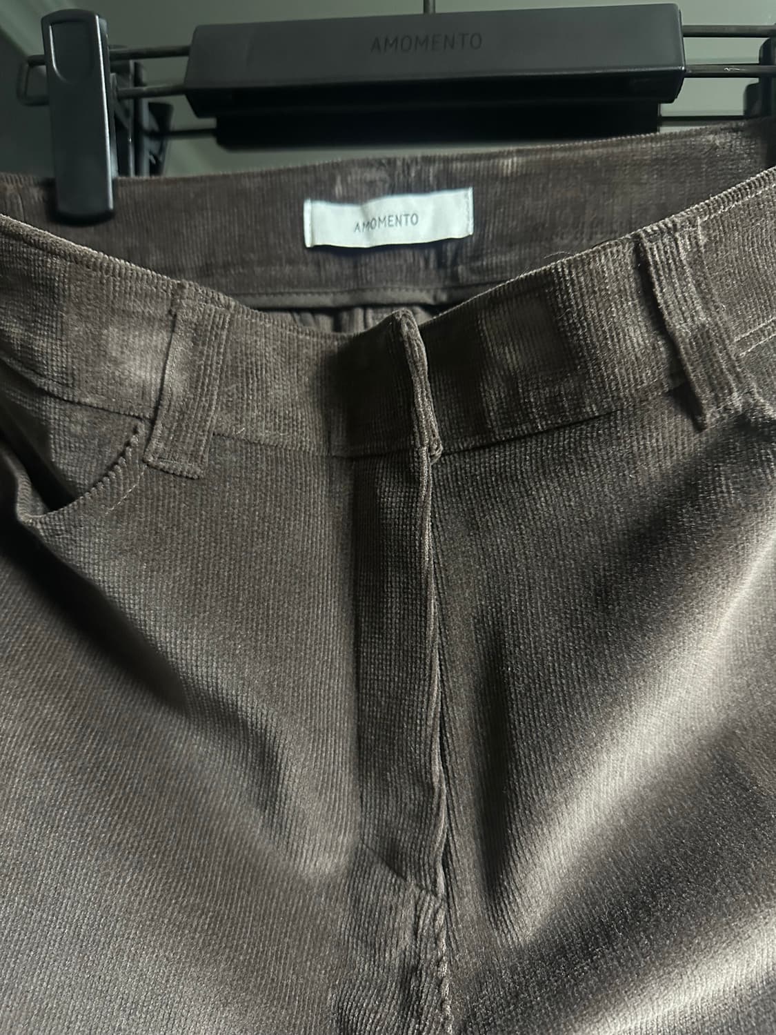 아모멘토 코듀로이 플레어드팬츠 브라운 상품이미지4