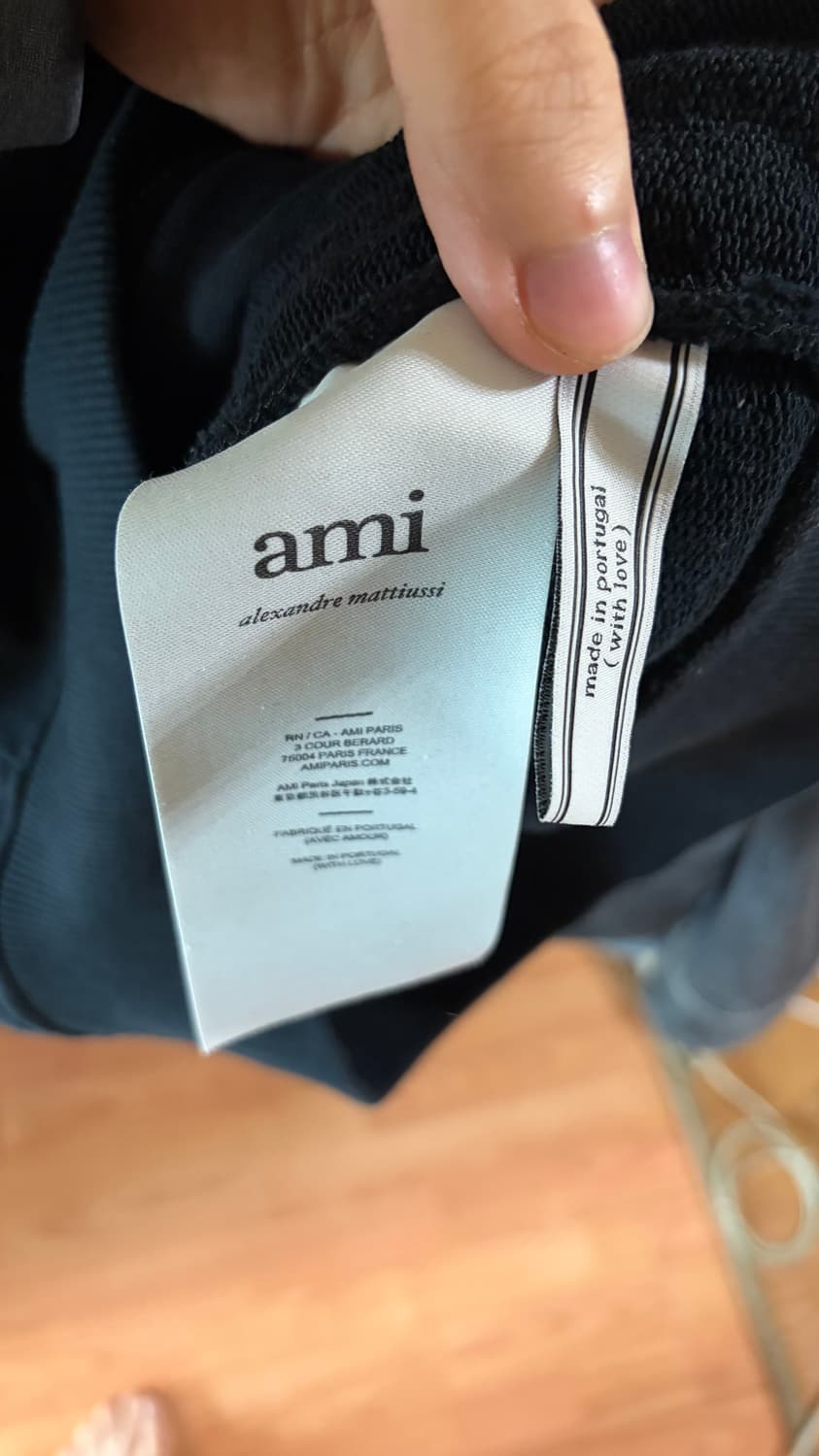 아미 20FW 하트 스몰 로고 자수 후드집업 L 상품이미지4