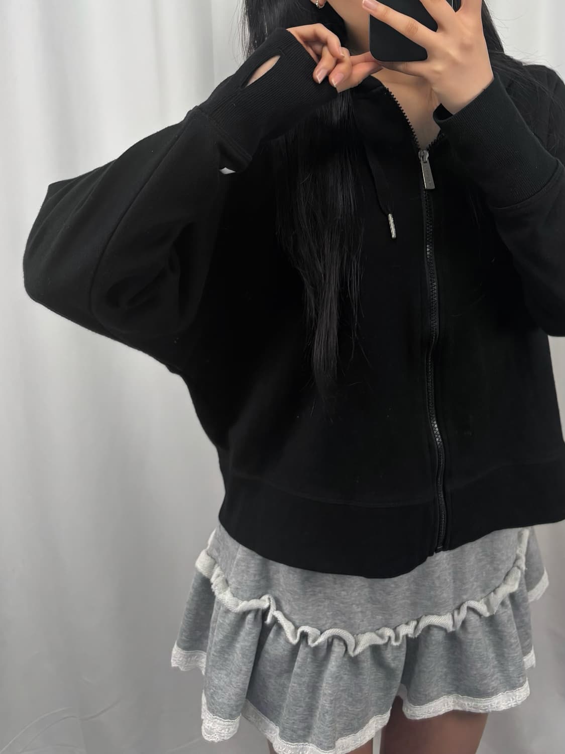 캘빈클라인 블랙 후드집업 상품이미지2