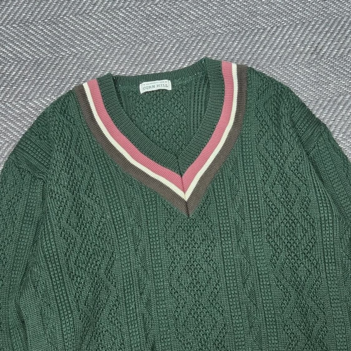 corn hill 브이넥 뜨개 울 니트 v1374 상품이미지3