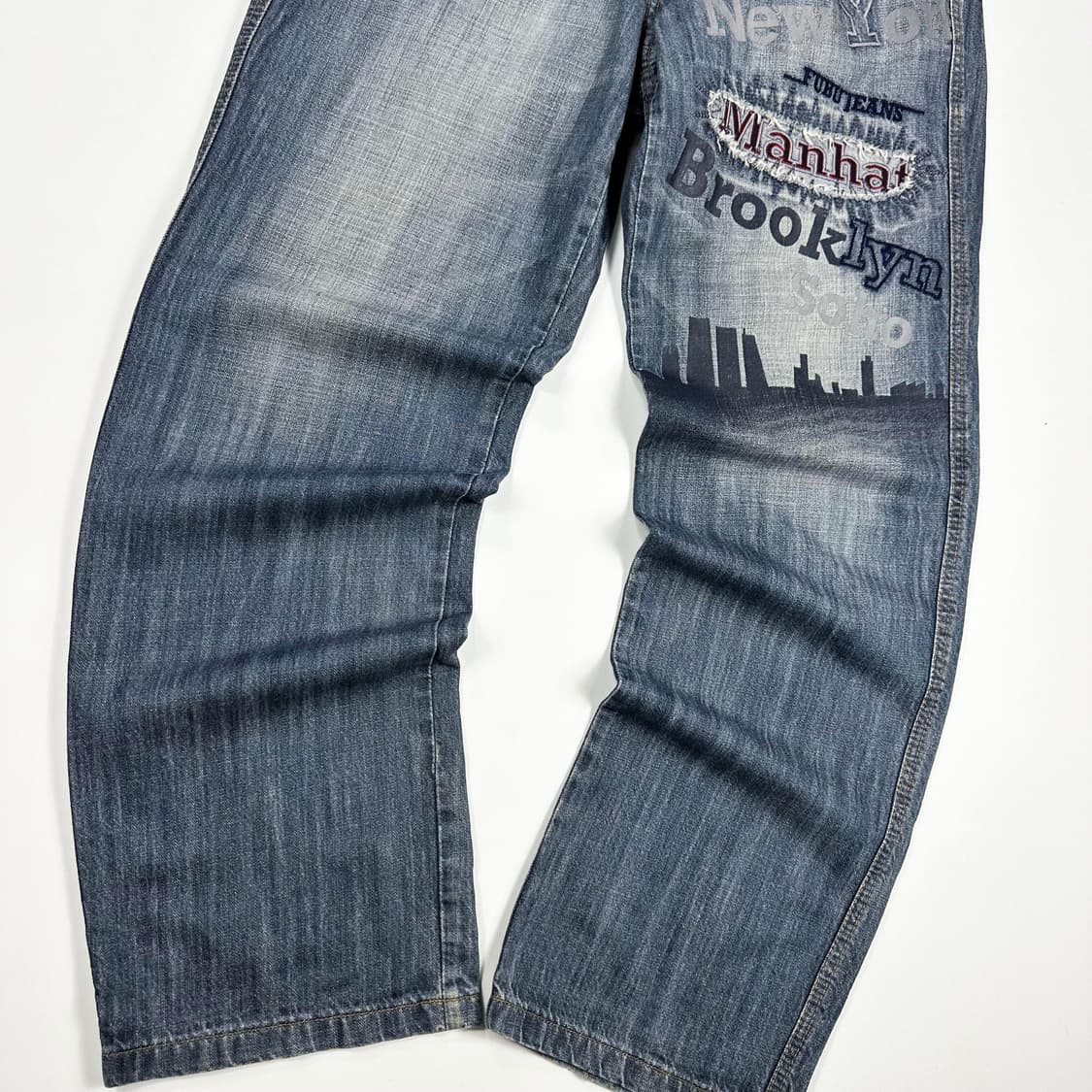 33 00s FUBU 후부 올드스쿨 와이드핏 데님팬츠 상품이미지3