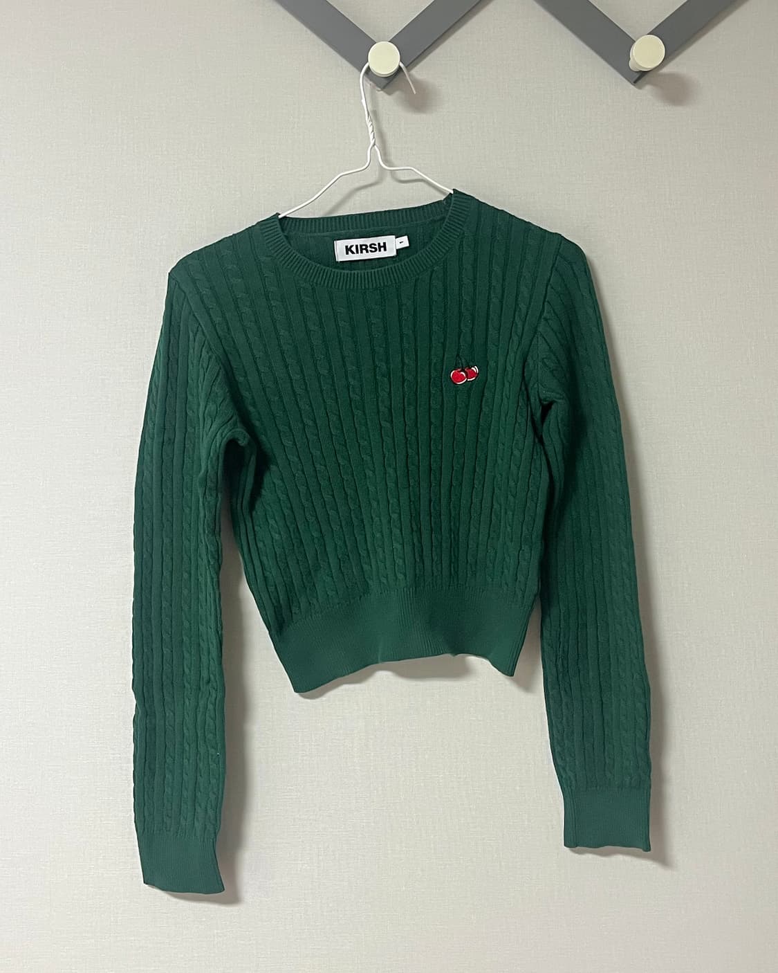 키르시 크롭 니트 그린 상품이미지3