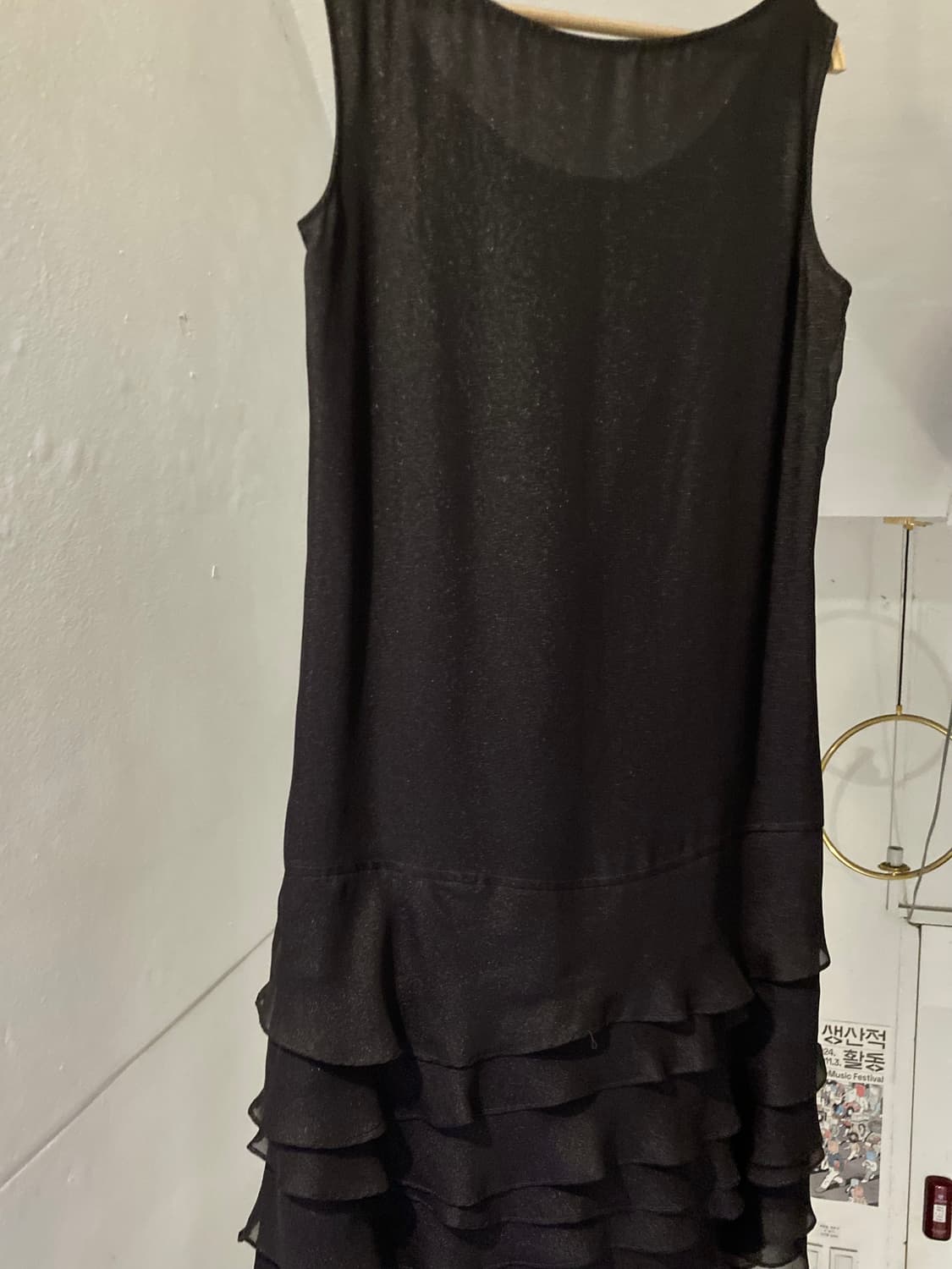 블랙 프릴 레이어드 원피스 상품이미지6