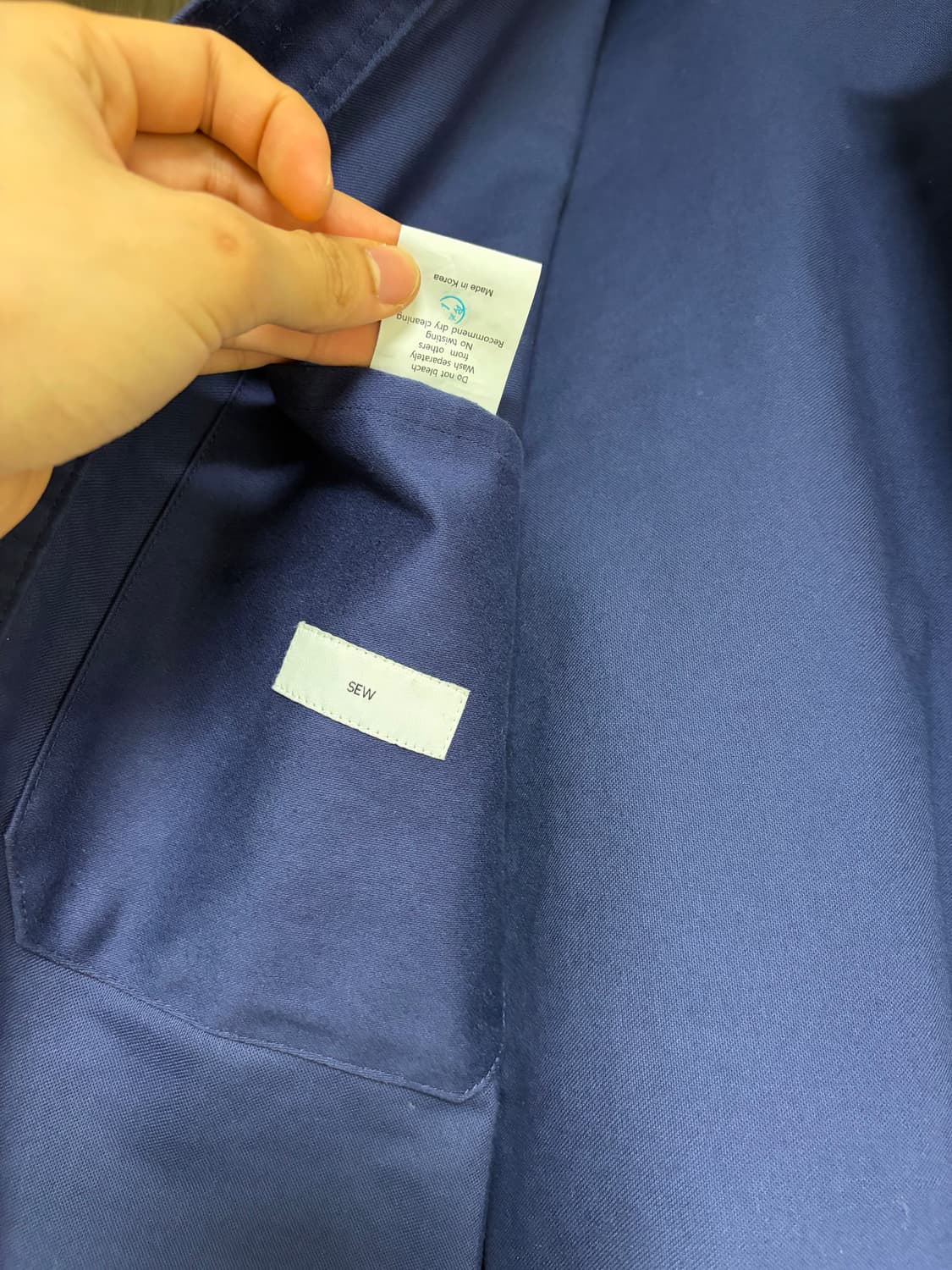 SEW 몰스킨 프렌치 워크 자켓(네이비 블루) 2사이즈 상품이미지4
