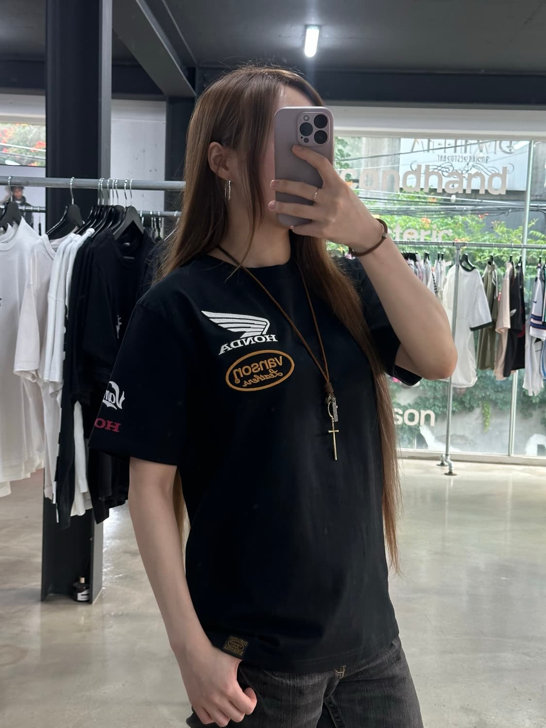 벤슨 x HONDA 본 스켈레톤 패치 반팔티 상품이미지3