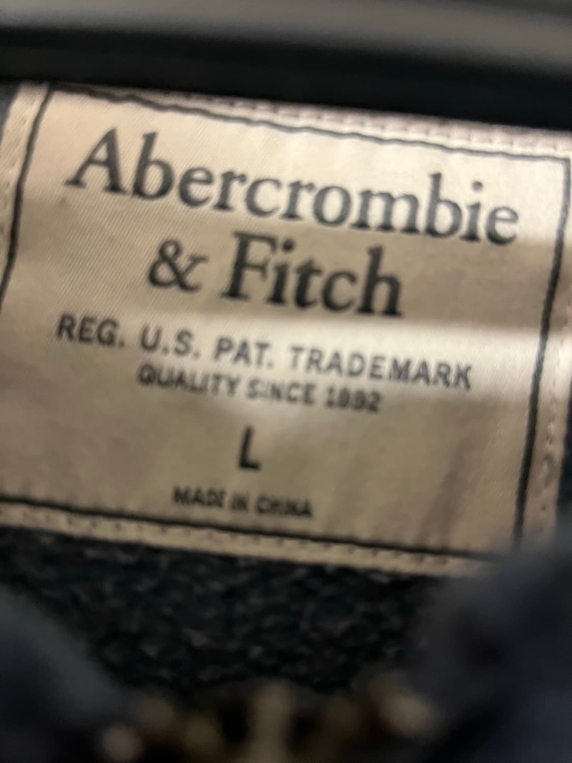 아베크롬비 스펠로고 워시드 블루 후드집업 (L)  상품이미지4