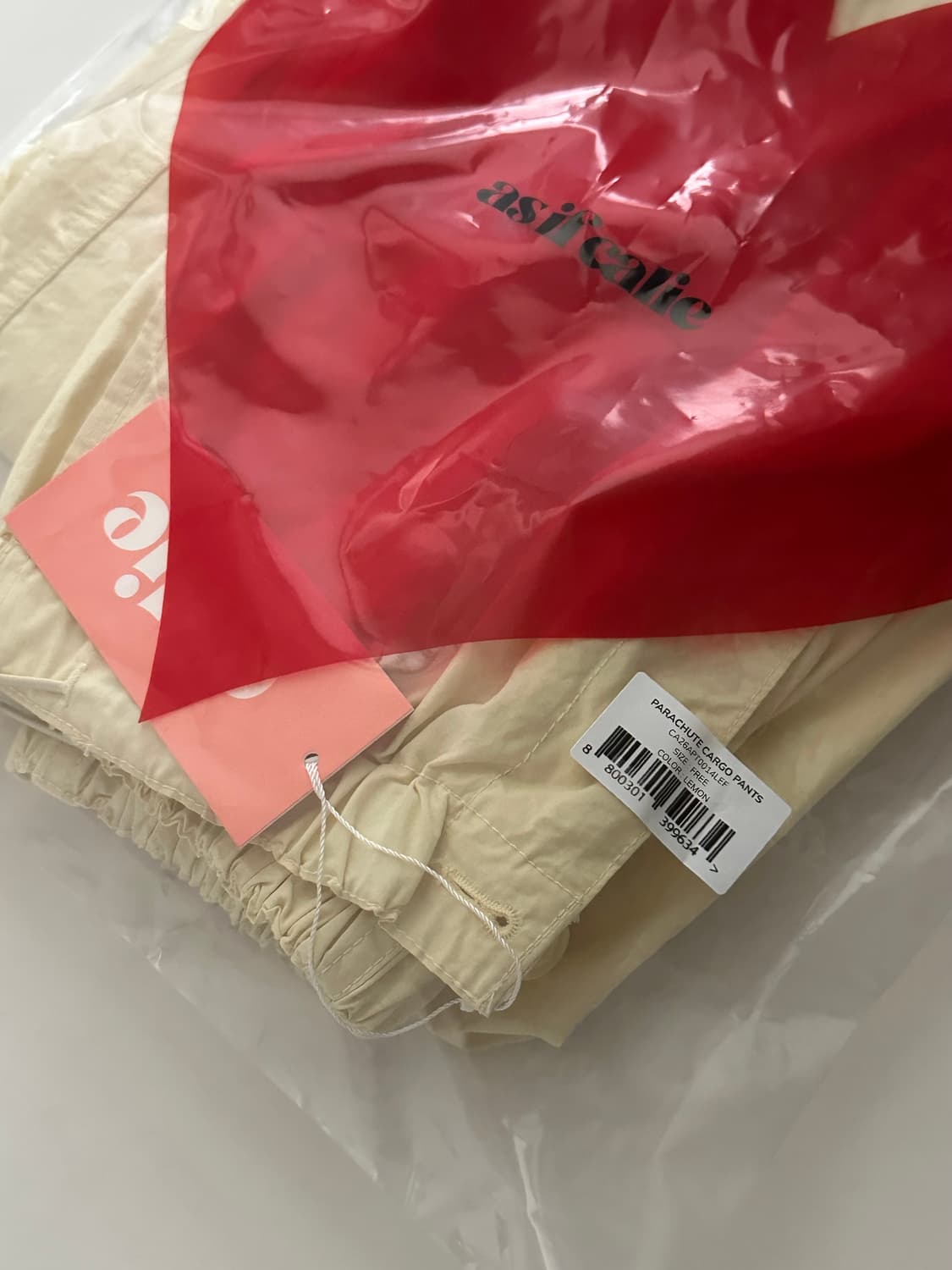 에즈이프캘리 파라수트 카고 팬츠 (레몬) 상품이미지8