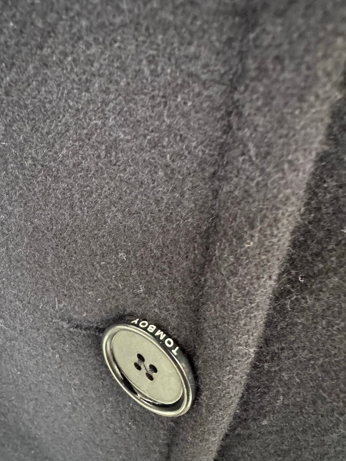 스튜디오톰보이 네이비 오버핏 울 더플코트 피코트 F 상품이미지5