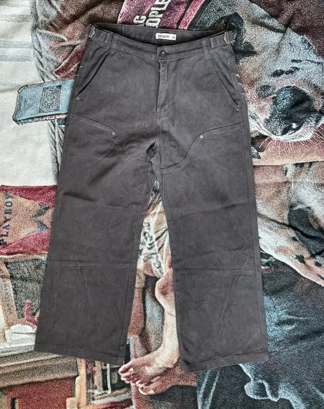 카락터 웨스턴 부츠컷 워크팬츠 상품이미지2